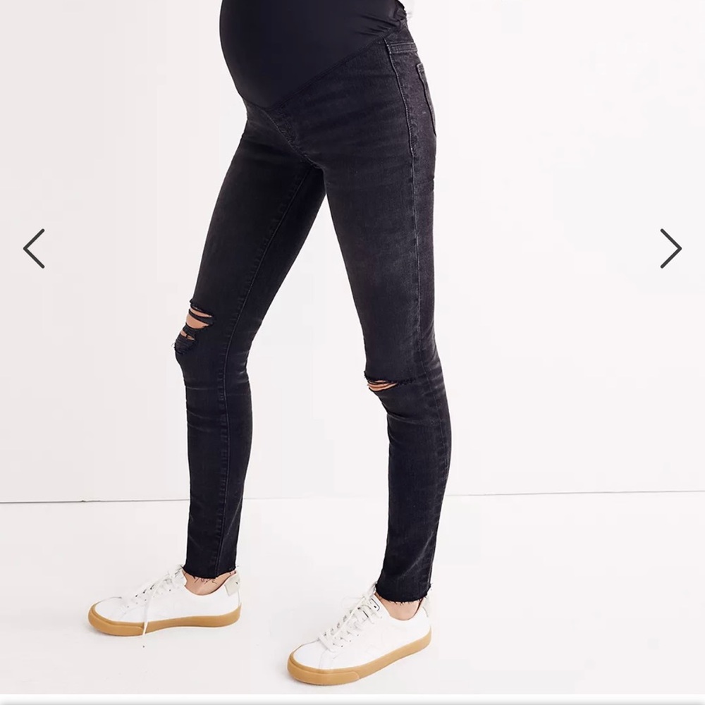 Skinny maternity jeans in black by madewell